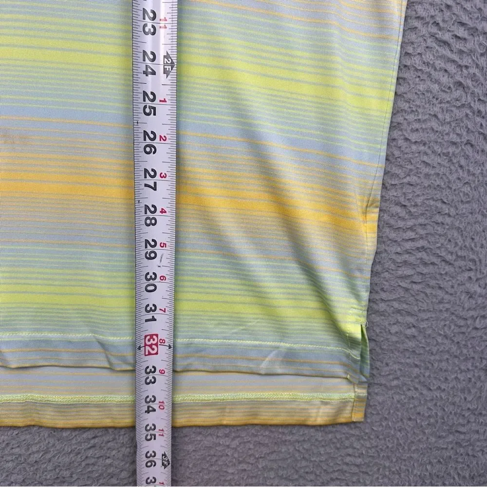 Dunning Polo Shirt Mens XL Colorful Striped Stretch TPC Piper Glen‎ Golf Casual